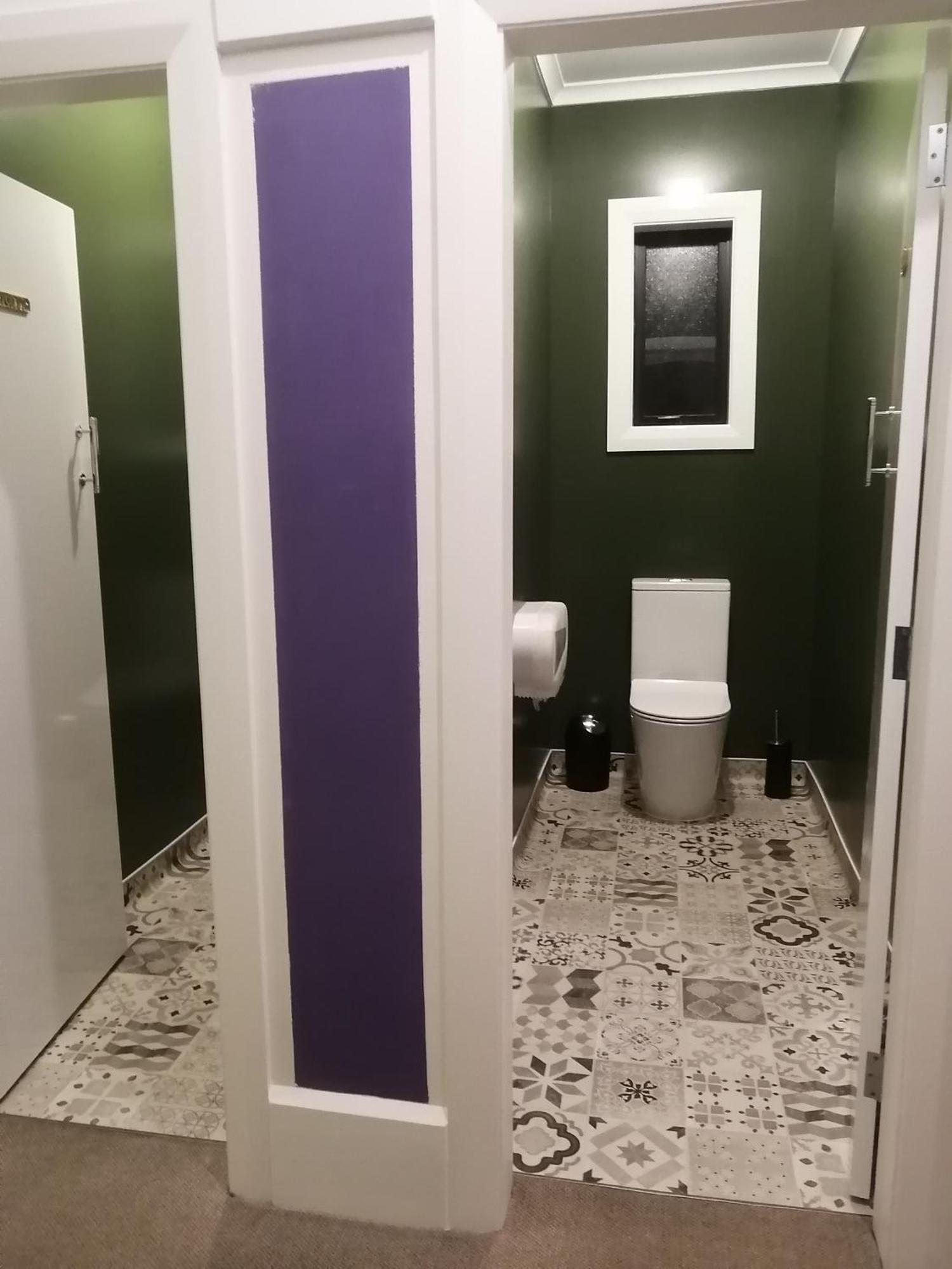 The Duke Hostel グレイマウス エクステリア 写真 A toilet in a private stall